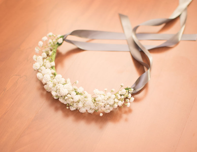 Floral Halo Tieback for Babies
